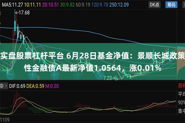 实盘股票杠杆平台 6月28日基金净值：景顺长城政策性金融债A最新净值1.0564，涨0.01%