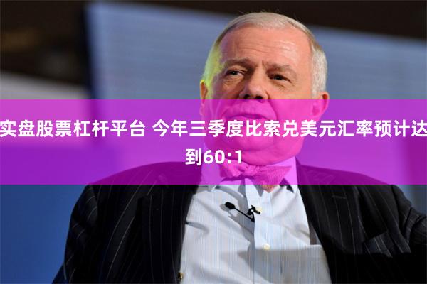 实盘股票杠杆平台 今年三季度比索兑美元汇率预计达到60:1