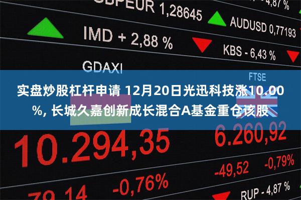 实盘炒股杠杆申请 12月20日光迅科技涨10.00%, 长城久嘉创新成长混合A基金重仓该股